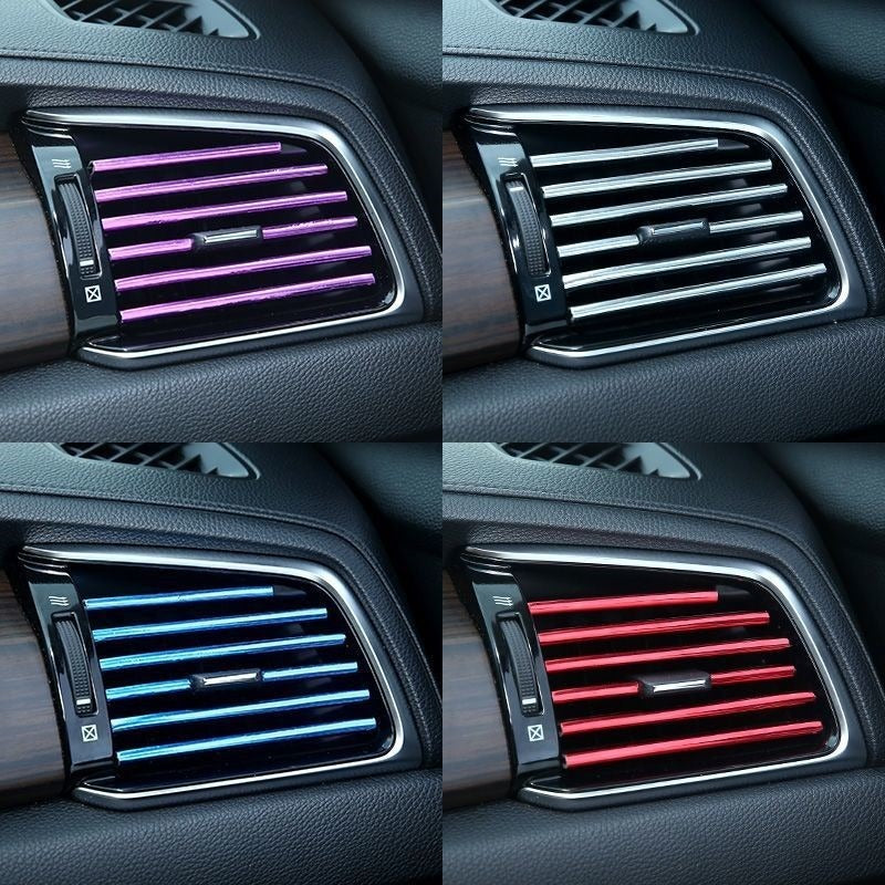 Car Air Vent Decoration Modification Supplies Self-adhesive Electroplated Clips