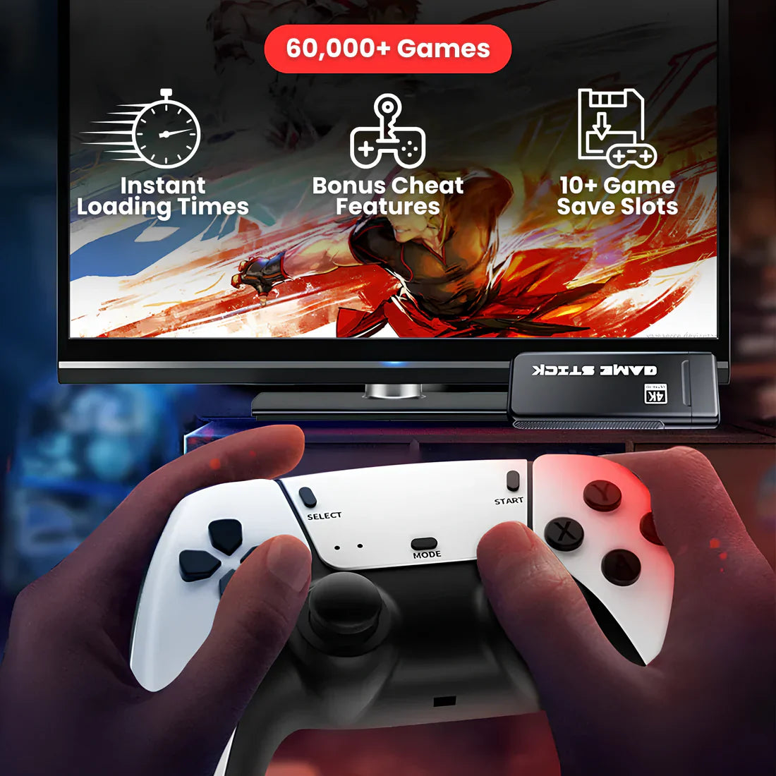 OURANEST™  - RETRO DOCK V2                   [ 60,000+ NOSTALGIC GAMES + 2 FREE CONTROLLERS ]