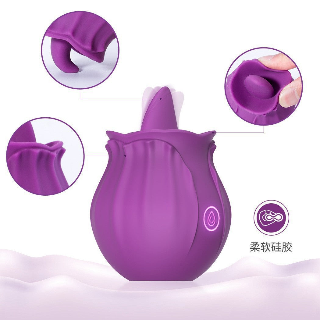 Rose Blossom: Elegant 2-in-1 Sensory Wellness Massager