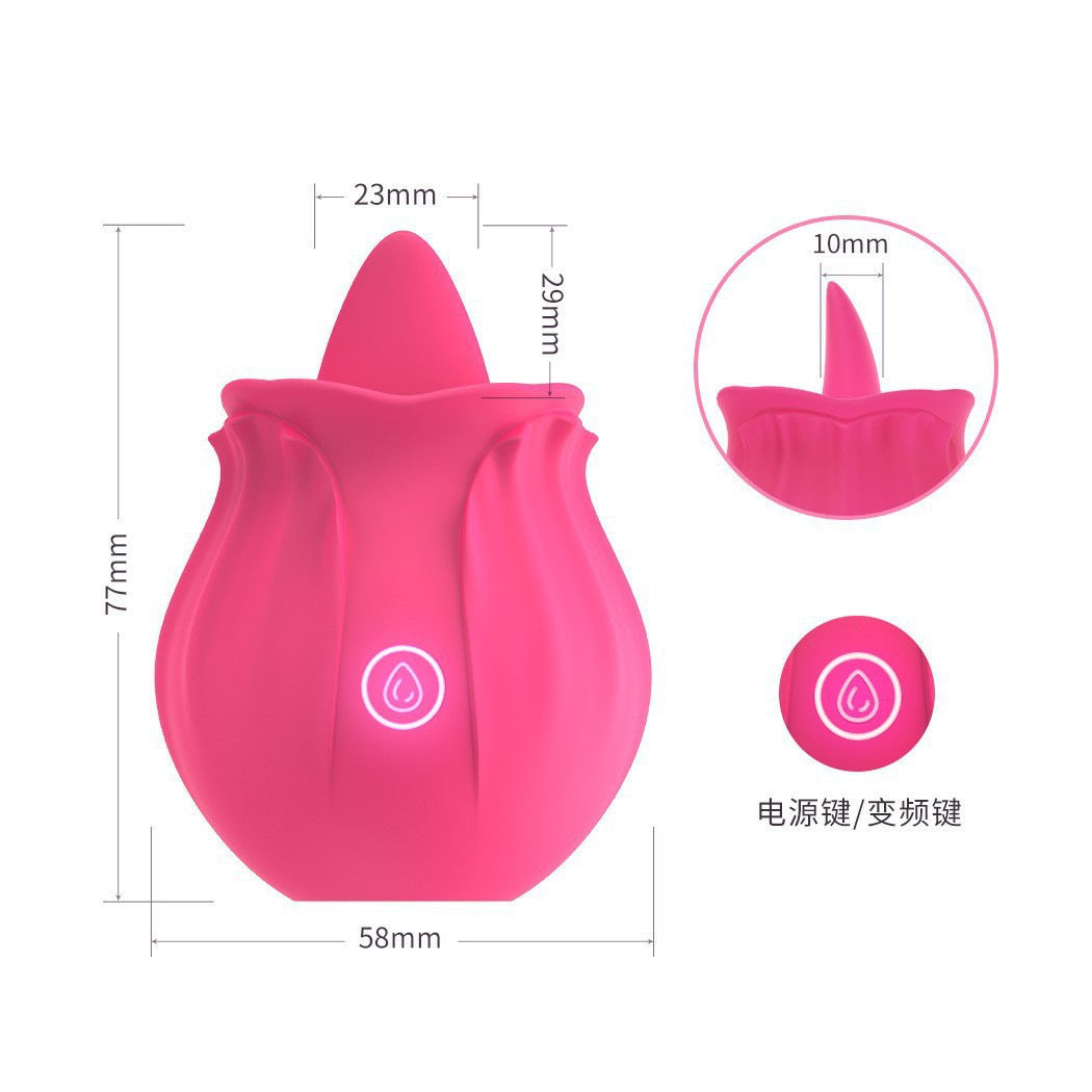 Rose Blossom: Elegant 2-in-1 Sensory Wellness Massager