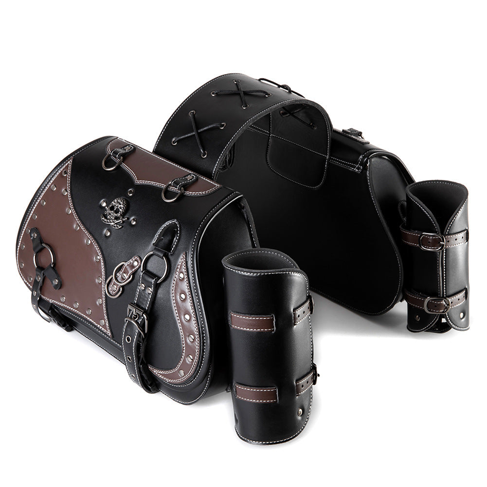 Retro Motorcycle Modification Side Leather Box