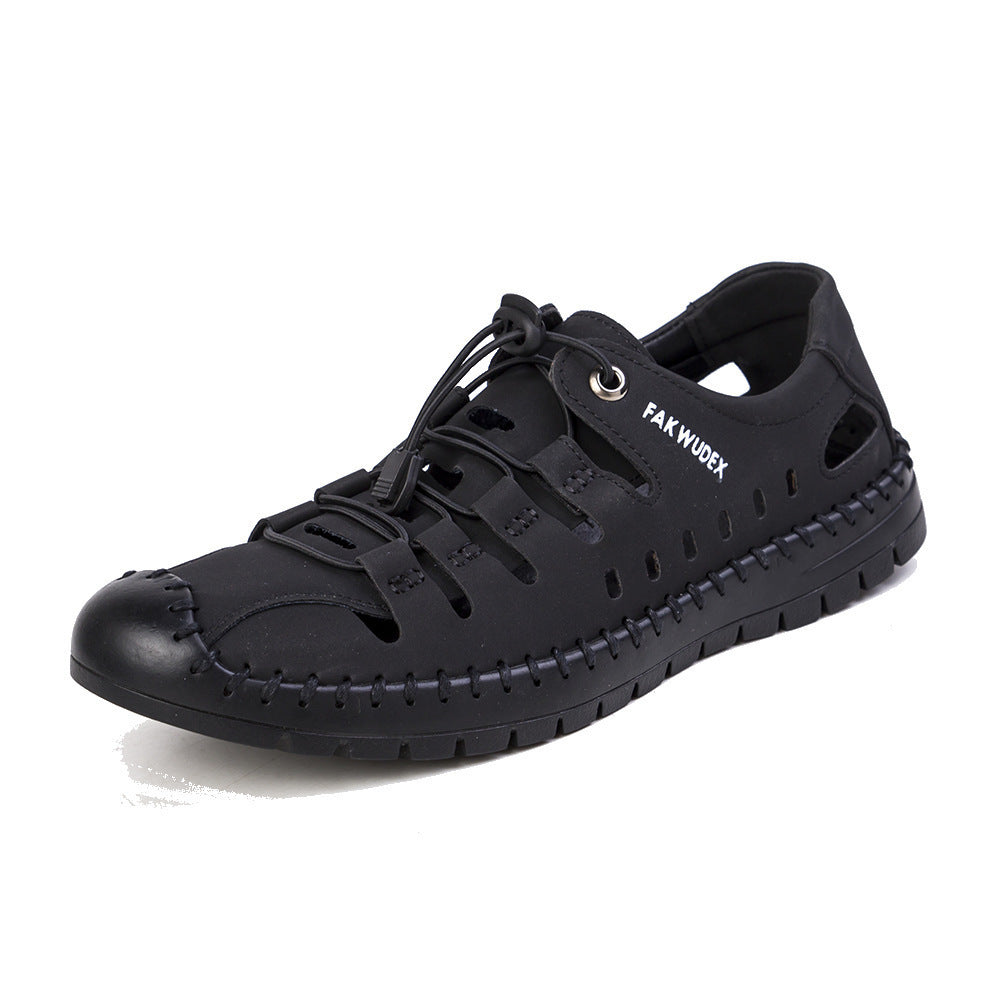 Summer Men's Sandals Beach Outdoor Leather Sandals Soft Leather Sandals