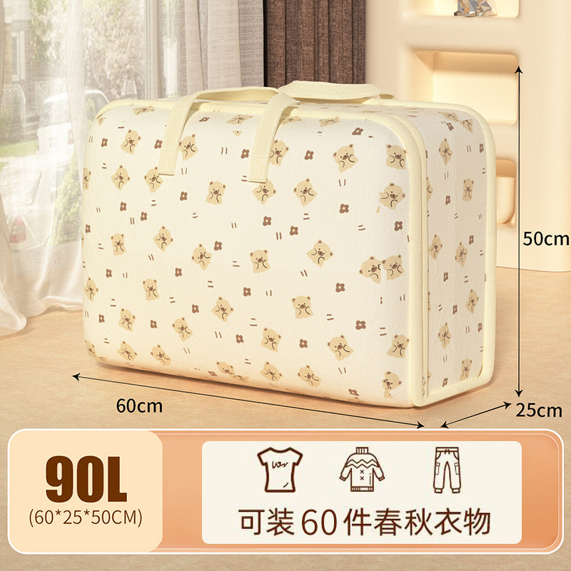 New Cartoon Moving Packing Bags, Large-capacity Fabric Quilt Storage Bags, Household Dust-proof and Moisture-proof Organizing Bags